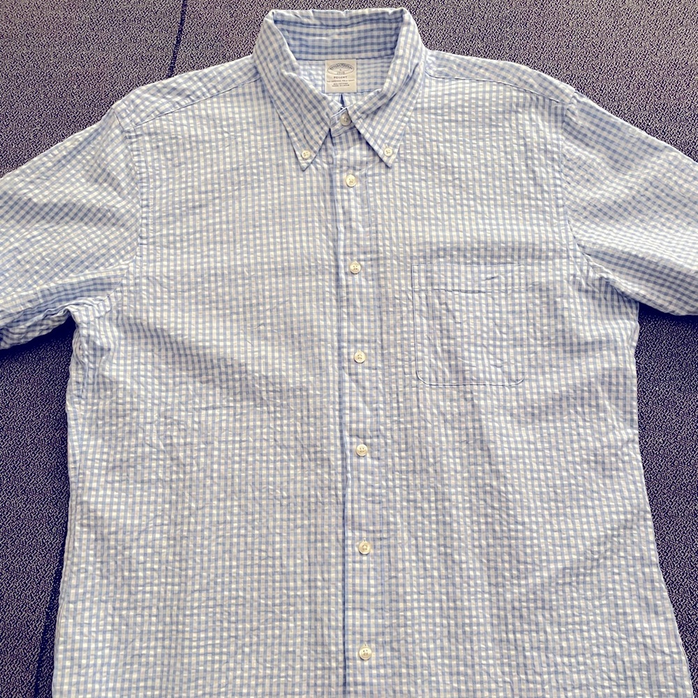 Brooks Brothers Blue Gingham Polo